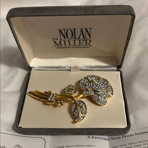 Nolan Miller Pave Rose Pin